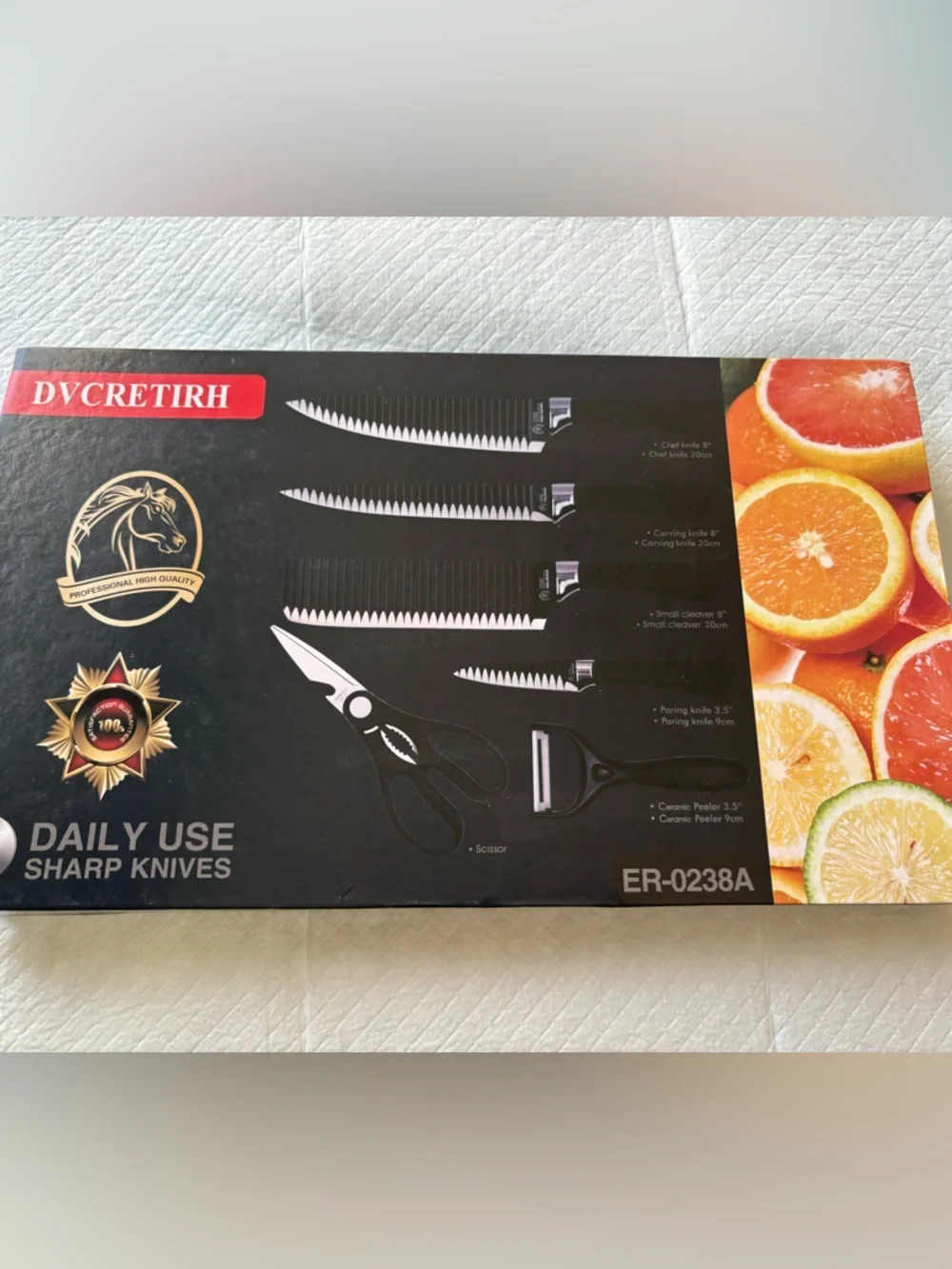 NEW IN BOX- Dvcretirh professional knife, kitchen utensils 6 piece set
